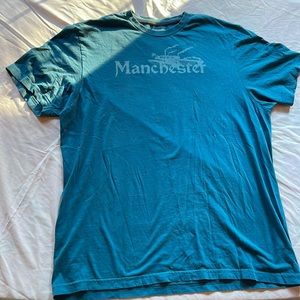Manchester (England) graphic factory t shirt XL Teal